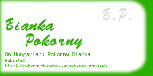 bianka pokorny business card